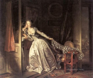  Fragonard Canvas - The Stolen Kiss Jean Honore Fragonard classic Rococo